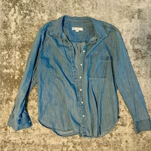 LOFT Light Blue Denim Top